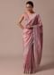 Pink Tussar Saree With Unstitched Blouse