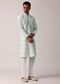 Majestic Blue Silk Kurta Set For Men