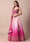 Pink Embroidered Choli With Exquisite Lehenga And Sequin-Adorned Dupatta