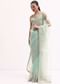 Sky Blue Embroidered Tissue Saree With Unstitched Blouse