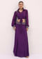 Purple Chiffon Crop Top And Skirt