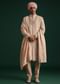 Pink Silk Blend Cotton Silk Sherwani Dupatta Set With Beaded Aari Work