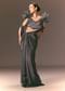 Metallic Pre Draped Saree With 3D Ruffle Blouse