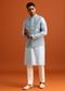 Aqua Blue Jacket Kurta Set With Hand Work