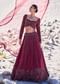 Red Organza Embroidered 12 Kali Lehenga And Blouse With Dupatta