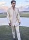 Oyester Embroidered Linen Jodhpuri Suit