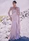 Beige Satin Pre Draped Saree With Embroidered Corset Blouse