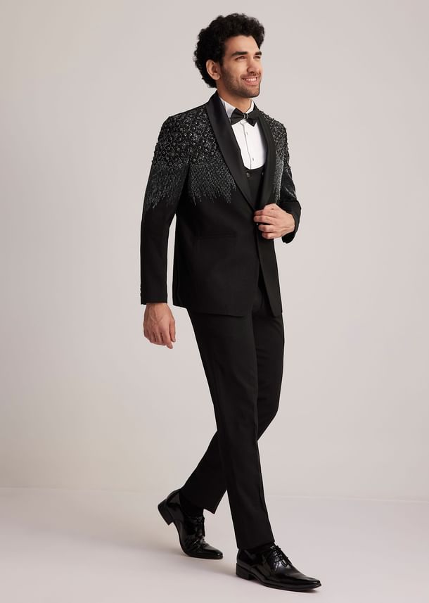 Black Embellished Tuxedo