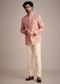 White And Cream Printed Silk Jodhpuri Suit