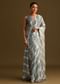 Grey Crepe Shibori Leheriya Saree With Gota Patti Border Work