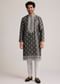 Grey Embroidered Silk Kurta Set