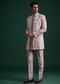 Lilac Cotton Silk Sherwani Kurta Set With Hand Work