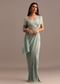 Blue Ready Pleated Saree With Embroidered Blouse