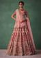 Raw Silk Red Bridal Embroidered Lehenga Set