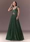 Grey Sequin Flared Gown With 3D Hand Work