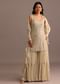 Beige Embroidered Sharara Set With Dupatta