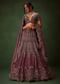 Deep Purple Raw Silk Lehenga Set
