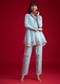 Blue Silk Threadwork And Patch Work Kurta Pant Set