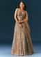 Bronze Organza Lehenga Set With Hand Work