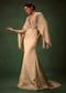 Golden Chiffon Silk Jacquard Kaftan