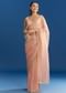 Peach Organza Tissue Saree With Beaded Scallop