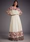 Ivory Embroidered Skirt With Resham work Detailed Crop Top