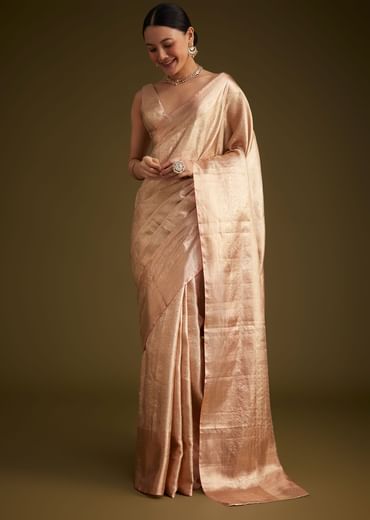 Dusty Pink Kanjivaram Silk Saree