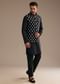 Black Silk Kurta Jacket Set With Embroidered Jacket