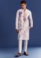 Multicolour Silk Kurta Set With Abstract Print