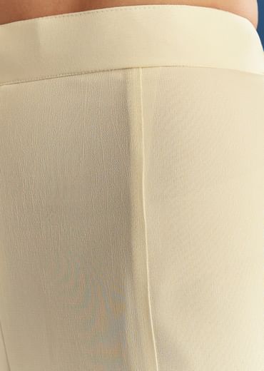 Cream Georgette Kurta Sharara Set With Dupatta