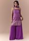 Purple Jacquard Woven Kurta Palazzo Set
