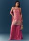 Pink Jacquard Weave Kurta Palazzo Set