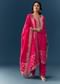 Pink Bandhani Zardozi Work Kurta Set