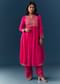 Pink Silk Zari Embroidered Anarkali Set