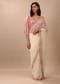 Pearl White Saree Fully Embroidered In Net Fabric