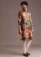 Silk Multicolour Abstract Printed Kurta And Pant