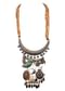 Silver And Black Oxidized Necklace In Mix Metal