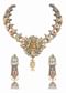 Silver And Multicolor Oxidized Ethnic Boho Necklace Set In Mix Metal