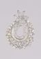 Silver Plated Studs In Drop Shape With Crystals Stones And Bugle Beads Online - Kalki Fashion