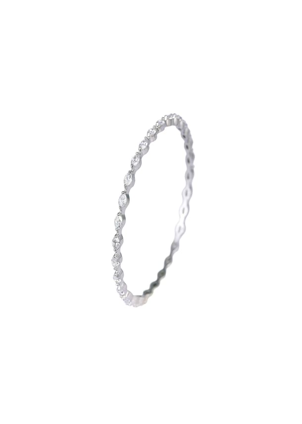 Silver Finish Linear Bangles Set of 4 Silver Finish Linear Bangles Set of 4