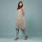 Sky Grey Pant-Kurta Set In Georgette