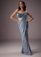 Steel Blue Sequin Saree Paired With A Plush Velvet blouse