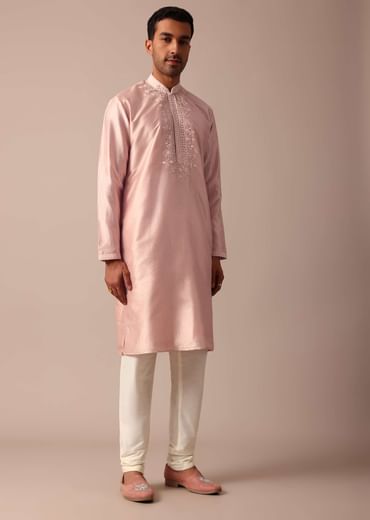 Stunning Peach Silk Sherwani For Men