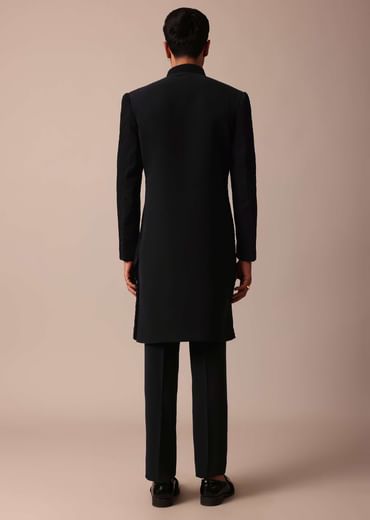 Stylish Black Indowestern With Exquisite Detailing