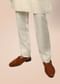 Tan Mule Flats In Leather With Straps On The Back
