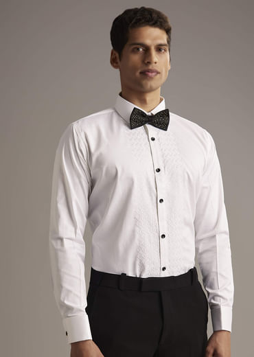Teal Blue Tuxedo For Men With Cutdana Embroidery