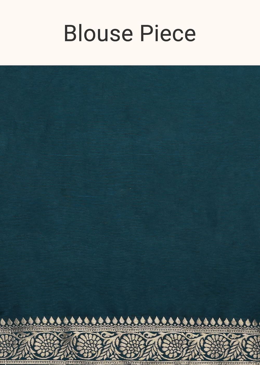 Teal Dola Silk Saree With Woven Zari Pallu And Unstitched Blouse Piece