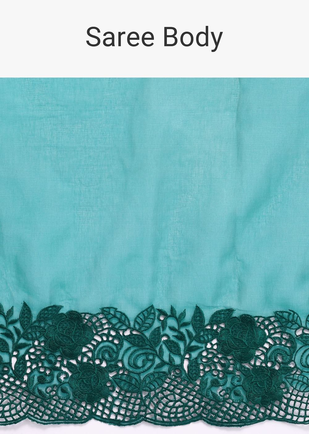 Teal Green Organza Saree With Unstitched Blouse