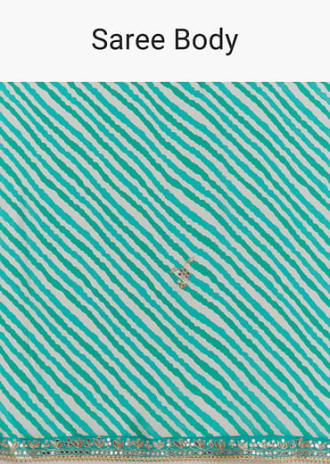 Turquoise Blue Chinon Saree With Leheriya And Gota Work