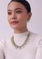Two Tone Oxidised Necklace And Earrings Set With Pearls